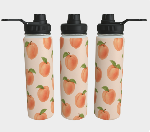 Bouteille acier inoxydable - Ambiance Belles Pêches