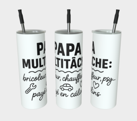 Gobelet en acier inoxydable - Papa multitache: Bricoleur, chauffeur, psy