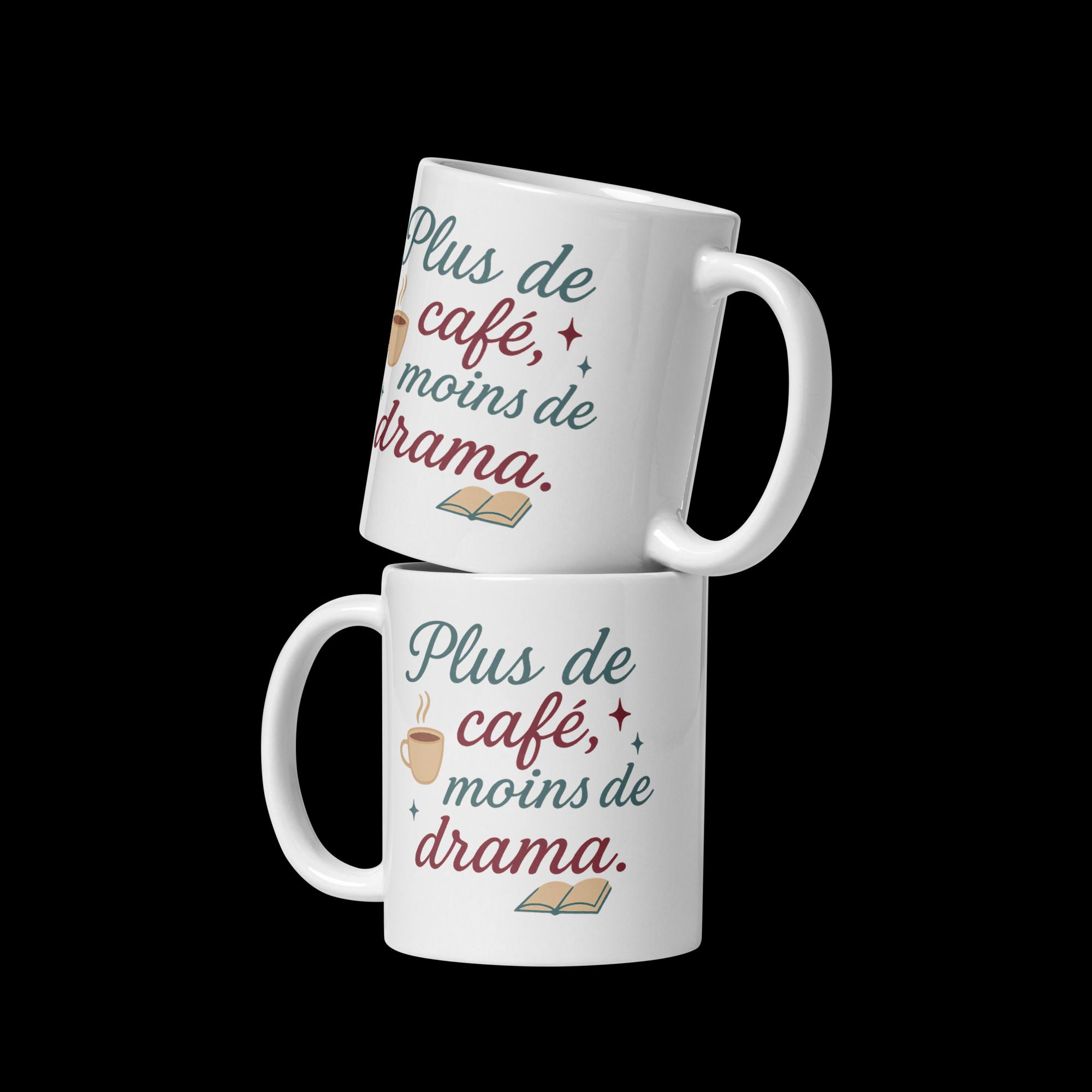 Tasse (Mug) – « Plus de café, moins de drama »