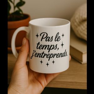 Tasse (Mug) – « Pas le temps, j'entreprends »