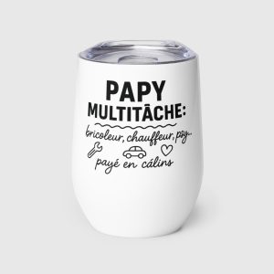 Gobelet en acier inoxydable - Papy multitâche: bricoleur, chauffeur, psy