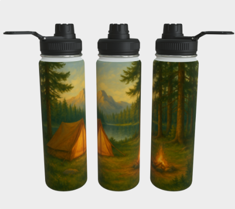 Bouteille acier inoxydable - Camping sauvage