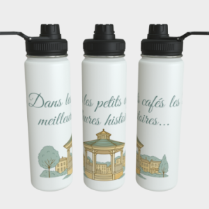 Bouteille acier inoxydable - Dans les petits cafés, les meilleures histoires