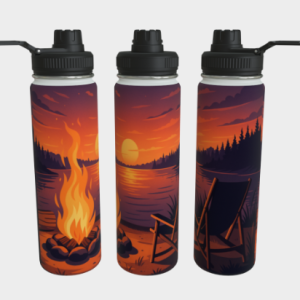 Bouteille acier inoxydable - Feu de camp