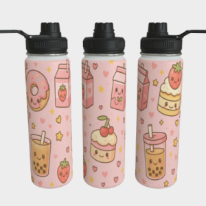 Bouteille acier inoxydable - Kawaii Rose