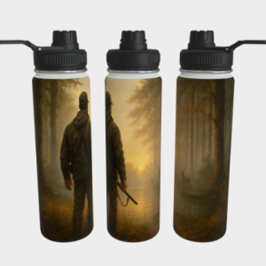 Bouteille acier inoxydable - Homme à la chasse