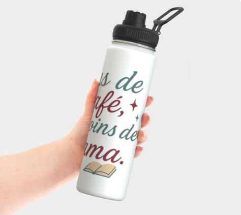 Bouteille acier inoxydable - Plus de café, moins de drama – Image 2