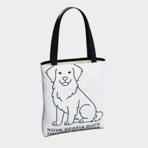 Sac Fourre-tout - Retriever de Nouvelle-Écosse Minimaliste (blanc)