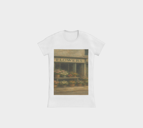 T-Shirt Ajusté - Fleuriste Rétro