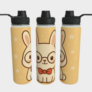Bouteille acier inoxydable - Lapin à lunettes