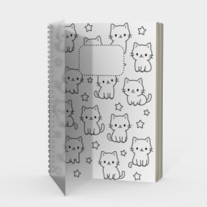 Carnet à spirale -  Chats à colorier